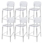 Taburete de barra de metal escandinavo taburete de bar de patio acrílico con base cromada