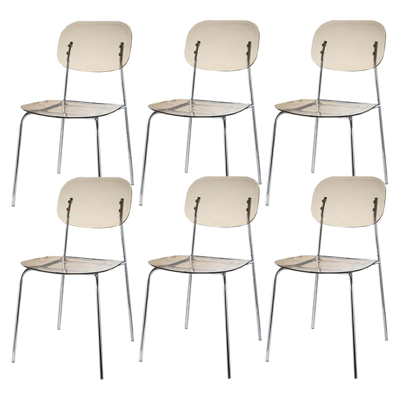 Taburete de barra de metal escandinavo taburete de bar de patio acrílico con base cromada