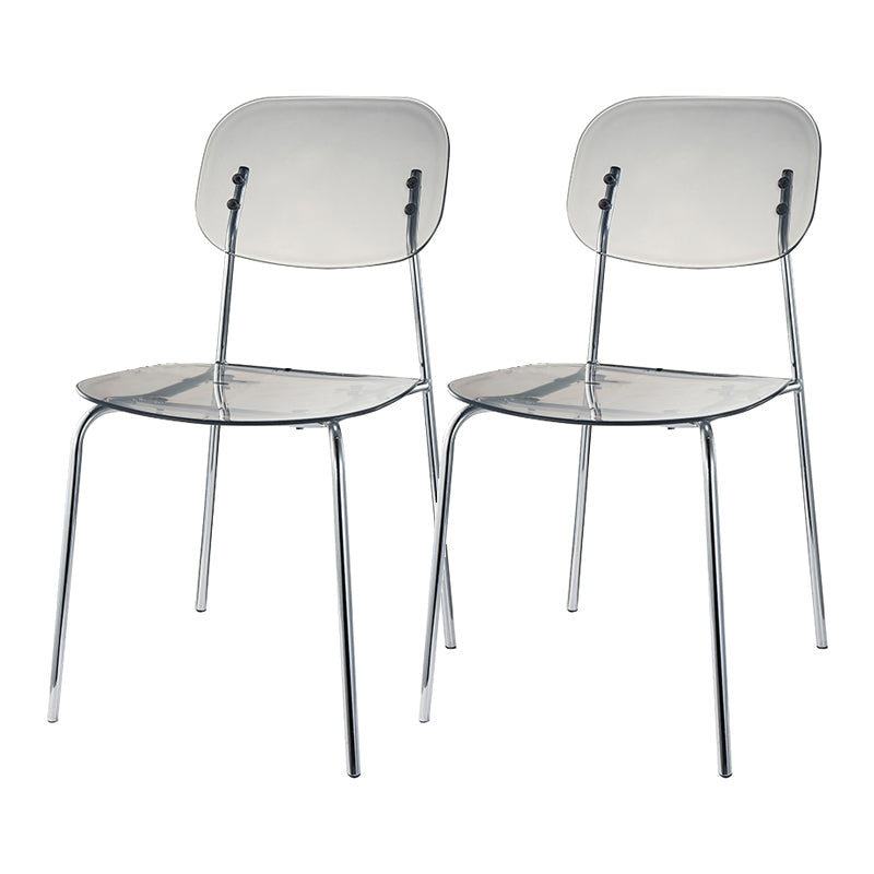 Taburete de barra de metal escandinavo taburete de bar de patio acrílico con base cromada