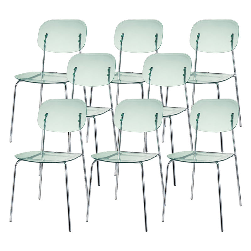 Taburete de barra de metal escandinavo taburete de bar de patio acrílico con base cromada