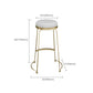 Armless Dining Stools Glam Upholstered Bar Stools with Metal Base Clearhalo 'Bar Furniture' 'Bar Stools' 'bar_stools' 'furn' 'furn_bar_stools' 'Furniture' 'Kitchen & Dining Furniture' 7016547