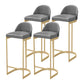 Faux Leather Dining Stool Bucket Bar Stool with Gold Metal Base 4 Piece Set Clearhalo 'Bar Furniture' 'Bar Stools' 'bar_stools' 'furn' 'furn_bar_stools' 'Furniture' 'Kitchen & Dining Furniture' 7016564