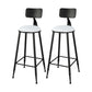 Low Back Dining Stools Round Armless Bar Stools with Footrest