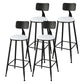 Low Back Dining Stools Round Armless Bar Stools with Footrest