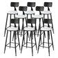 Low Back Dining Stools Round Armless Bar Stools with Footrest