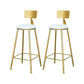 Low Back Dining Stools Round Armless Bar Stools with Footrest