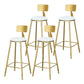 Low Back Dining Stools Round Armless Bar Stools with Footrest
