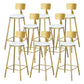 Low Back Dining Stools Round Armless Bar Stools with Footrest