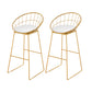 Low Back Dining Stools Round Armless Bar Stools with Footrest