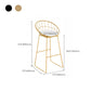 Low Back Dining Stools Round Armless Bar Stools with Footrest