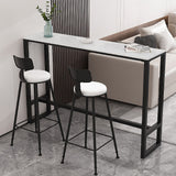 Modern Low Back Dining Stools Round Armless Bar Stools with Footrest