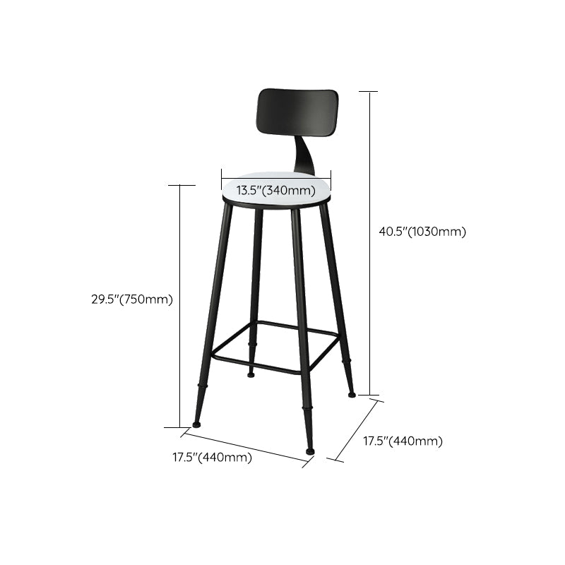 Moderne lage rug dineren krukken rond armloze barkrukken met voetsteun