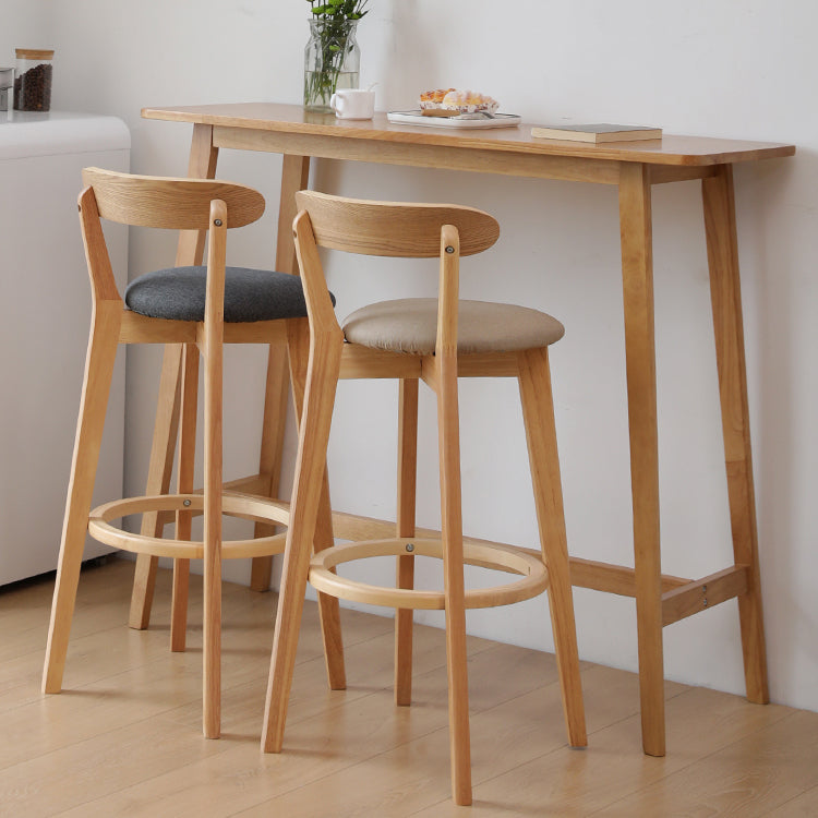 Solid Wood Counter Height Dining Table Contemporary Rectangle Bar Table Clearhalo 'Bar Furniture' 'Bar Tables' 'bar_tables' 'furn' 'furn_bar_tables' 'Furniture' 'Kitchen & Dining Furniture' 7016664