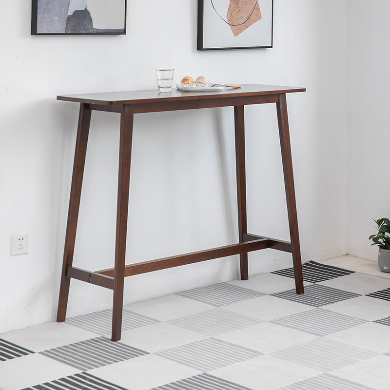 Solid Wood Counter Height Dining Table Contemporary Rectangle Bar Table Brown Without Chairs Clearhalo 'Bar Furniture' 'Bar Tables' 'bar_tables' 'furn' 'furn_bar_tables' 'Furniture' 'Kitchen & Dining Furniture' 7016666