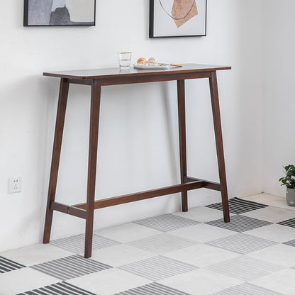 Solid Wood Counter Height Dining Table Contemporary Rectangle Bar Table Brown Without Chairs Clearhalo 'Bar Furniture' 'Bar Tables' 'bar_tables' 'furn' 'furn_bar_tables' 'Furniture' 'Kitchen & Dining Furniture' 7016666