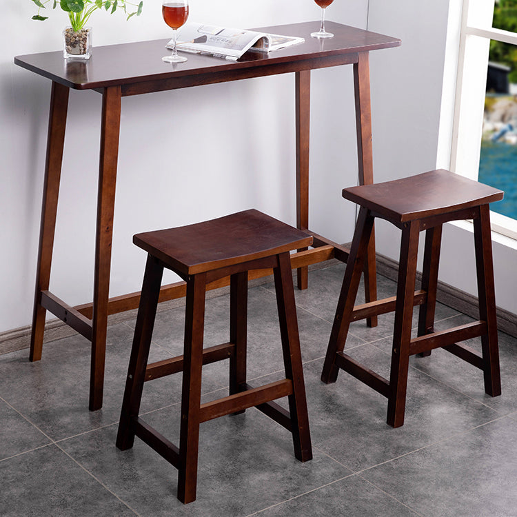 Solid Wood Counter Height Dining Table Contemporary Rectangle Bar Table Clearhalo 'Bar Furniture' 'Bar Tables' 'bar_tables' 'furn' 'furn_bar_tables' 'Furniture' 'Kitchen & Dining Furniture' 7016669