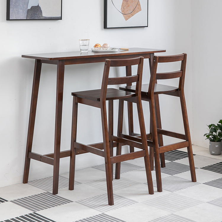 Solid Wood Counter Height Dining Table Contemporary Rectangle Bar Table Clearhalo 'Bar Furniture' 'Bar Tables' 'bar_tables' 'furn' 'furn_bar_tables' 'Furniture' 'Kitchen & Dining Furniture' 7016670