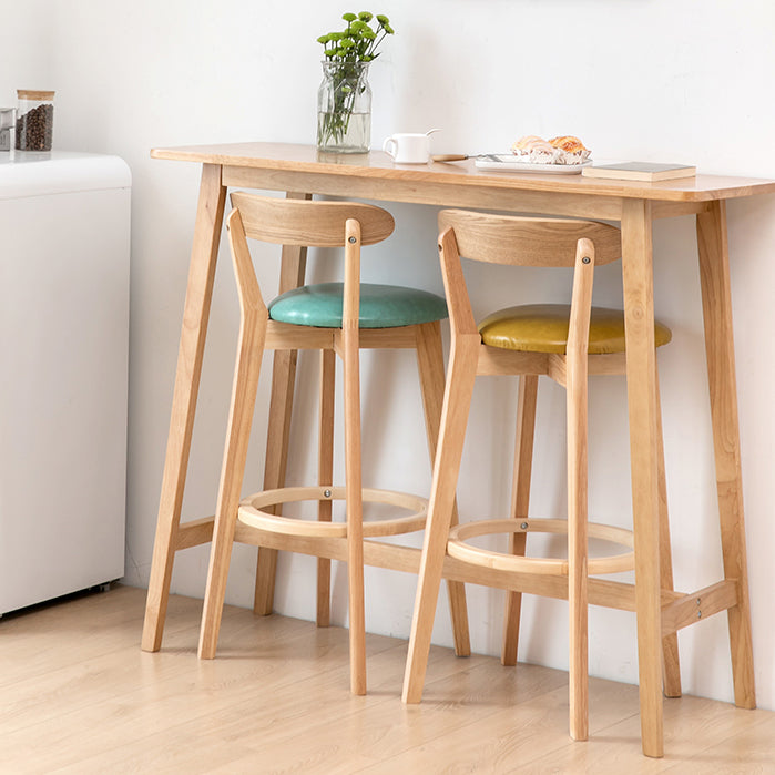 Solid Wood Counter Height Dining Table Contemporary Rectangle Bar Table Clearhalo 'Bar Furniture' 'Bar Tables' 'bar_tables' 'furn' 'furn_bar_tables' 'Furniture' 'Kitchen & Dining Furniture' 7016676