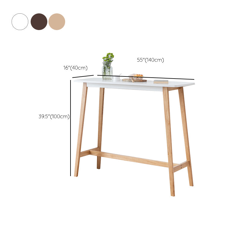 Solid Wood Counter Height Dining Table Contemporary Rectangle Bar Table Clearhalo 'Bar Furniture' 'Bar Tables' 'bar_tables' 'furn' 'furn_bar_tables' 'Furniture' 'Kitchen & Dining Furniture' 7016679