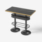 Industrial Style Bar Height Table Cafe Bar Dining Table with Storage Manufactured Wood Rectangular Without Chairs Clearhalo 'Bar Furniture' 'Bar Tables' 'bar_tables' 'furn' 'furn_bar_tables' 'Furniture' 'Kitchen & Dining Furniture' 7016684