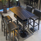 Industrial Style Bar Height Table Cafe Bar Dining Table with Storage Clearhalo 'Bar Furniture' 'Bar Tables' 'bar_tables' 'furn' 'furn_bar_tables' 'Furniture' 'Kitchen & Dining Furniture' 7016685