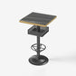 Industrial Style Bar Height Table Cafe Bar Dining Table with Storage Manufactured Wood Square Without Chairs Clearhalo 'Bar Furniture' 'Bar Tables' 'bar_tables' 'furn' 'furn_bar_tables' 'Furniture' 'Kitchen & Dining Furniture' 7016686