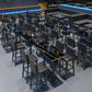 Industrial Style Bar Height Table Cafe Bar Dining Table with Storage Clearhalo 'Bar Furniture' 'Bar Tables' 'bar_tables' 'furn' 'furn_bar_tables' 'Furniture' 'Kitchen & Dining Furniture' 7016687