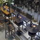 Industrial Style Bar Height Table Cafe Bar Dining Table with Storage Clearhalo 'Bar Furniture' 'Bar Tables' 'bar_tables' 'furn' 'furn_bar_tables' 'Furniture' 'Kitchen & Dining Furniture' 7016695
