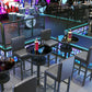 Industrial Style Bar Height Table Cafe Bar Dining Table with Storage Clearhalo 'Bar Furniture' 'Bar Tables' 'bar_tables' 'furn' 'furn_bar_tables' 'Furniture' 'Kitchen & Dining Furniture' 7016696