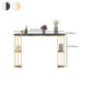 Stone Oval Bar Table Glam Style Living Room Bistro Bar Desk with Storage