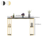 Stone Oval Bar Tafel Glam -stijl woonkamer Bistro Bar Desk met opslag