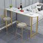 Glam Style Bar Table Sled Base Bar Dining Table for Living Room