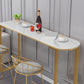 Glam Style Bar Table Sled Base Bar Dining Table for Living Room