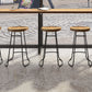 Industrial Style Rectangle Bar Table Solid Wood Fixed Bar Dining Table for Indoor Clearhalo 'Bar Furniture' 'Bar Tables' 'bar_tables' 'furn' 'furn_bar_tables' 'Furniture' 'Kitchen & Dining Furniture' 7016768