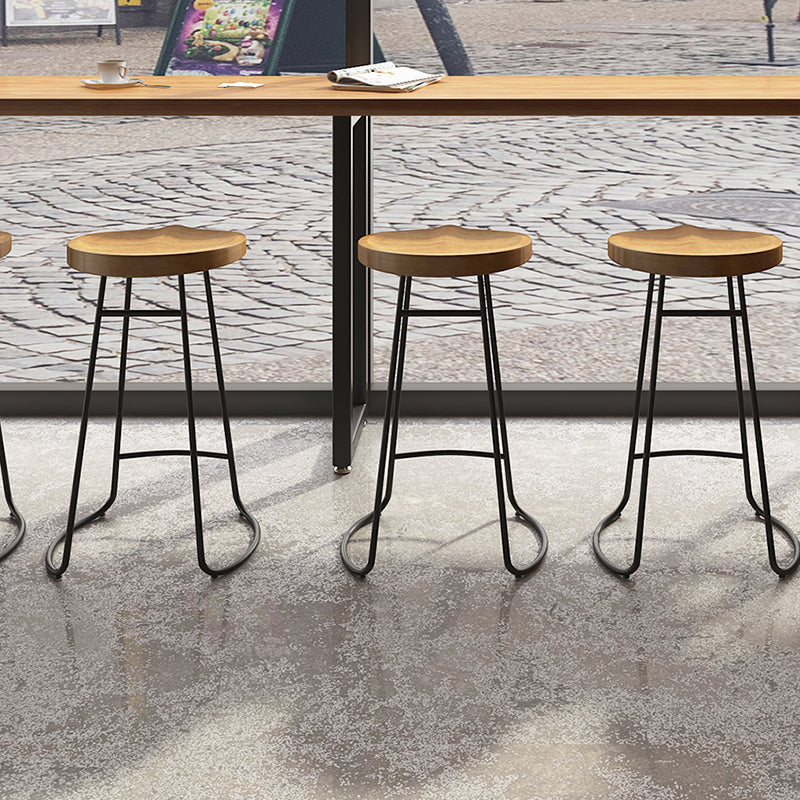 Industrial Style Rectangle Bar Table Solid Wood Fixed Bar Dining Table for Indoor Clearhalo 'Bar Furniture' 'Bar Tables' 'bar_tables' 'furn' 'furn_bar_tables' 'Furniture' 'Kitchen & Dining Furniture' 7016768
