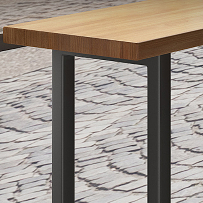 Industrial Style Rectangle Bar Table Solid Wood Fixed Bar Dining Table for Indoor Clearhalo 'Bar Furniture' 'Bar Tables' 'bar_tables' 'furn' 'furn_bar_tables' 'Furniture' 'Kitchen & Dining Furniture' 7016771