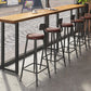 Industrial Style Rectangle Bar Table Solid Wood Fixed Bar Dining Table for Indoor Clearhalo 'Bar Furniture' 'Bar Tables' 'bar_tables' 'furn' 'furn_bar_tables' 'Furniture' 'Kitchen & Dining Furniture' 7016775