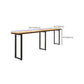 Industrial Style Rectangle Bar Table Solid Wood Fixed Bar Dining Table for Indoor Clearhalo 'Bar Furniture' 'Bar Tables' 'bar_tables' 'furn' 'furn_bar_tables' 'Furniture' 'Kitchen & Dining Furniture' 7016785