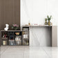 Contemporary Style Bar Table Wood Revolving Bar Wine Table with Storage 66.9"L x 15.7"W x 41.3"H Rose Gold Without Chairs Clearhalo 'Bar Furniture' 'Bar Tables' 'bar_tables' 'furn' 'furn_bar_tables' 'Furniture' 'Kitchen & Dining Furniture' 7016846