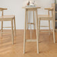 Modern Style Solid Wood Bar Table Natural Colour Fixed Bistro Bar Desk for Living Room