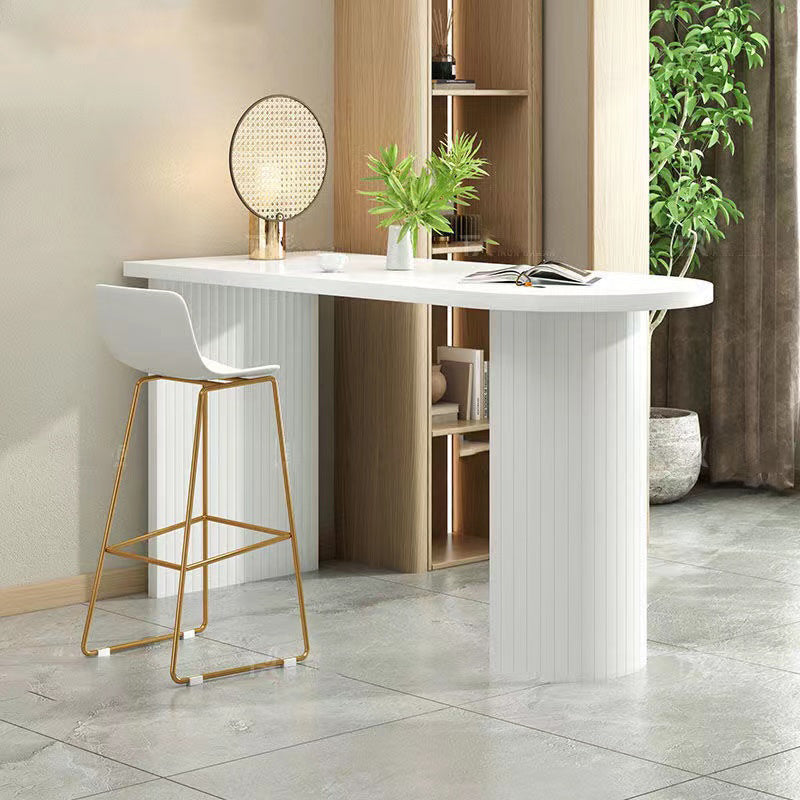 Modern Solid Wood Bar Table Living Room Fixed Bistro Bar Desk Clearhalo 'Bar Furniture' 'Bar Tables' 'bar_tables' 'furn' 'furn_bar_tables' 'Furniture' 'Kitchen & Dining Furniture' 7016891