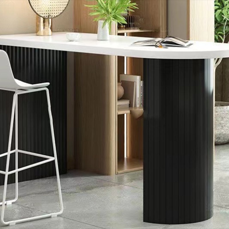 Modern Solid Wood Bar Table Living Room Fixed Bistro Bar Desk Clearhalo 'Bar Furniture' 'Bar Tables' 'bar_tables' 'furn' 'furn_bar_tables' 'Furniture' 'Kitchen & Dining Furniture' 7016899