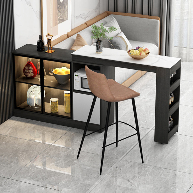 Moderne stijl rechthoekige bartafel woonkamer bistro-bar bureau met opbergruimte