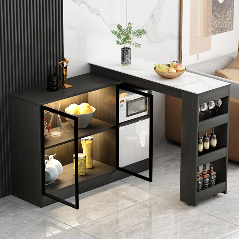 Moderne stijl rechthoekige bartafel woonkamer bistro-bar bureau met opbergruimte