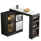 Moderne stijl rechthoekige bartafel woonkamer bistro-bar bureau met opbergruimte