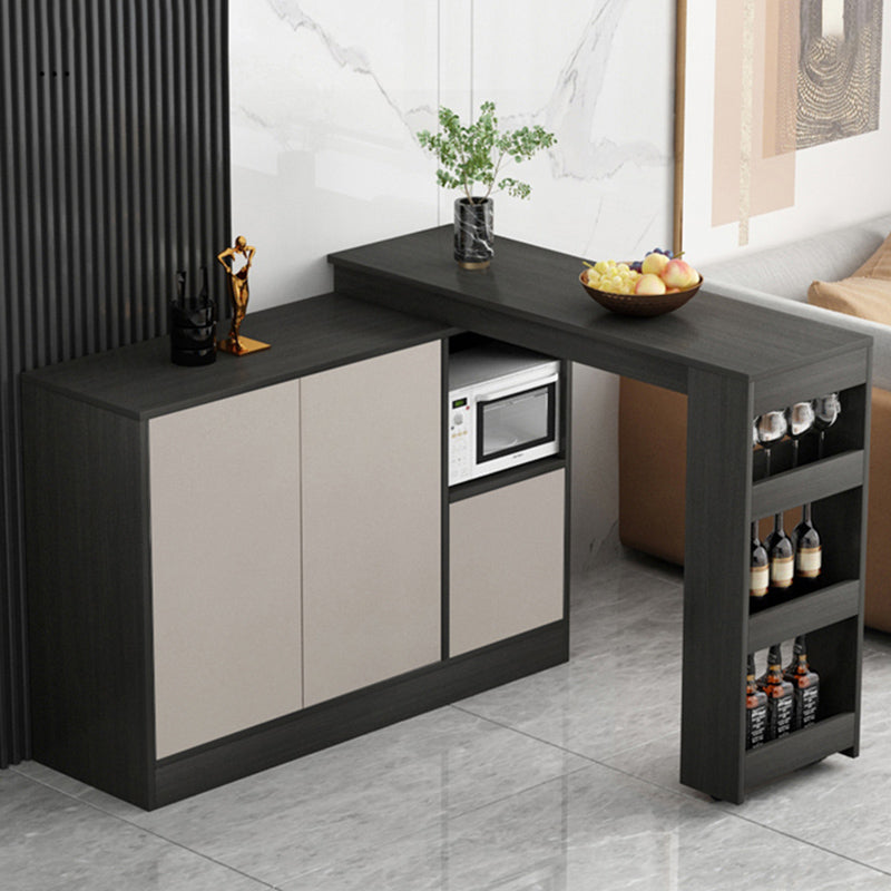 Moderne stijl rechthoekige bartafel woonkamer bistro-bar bureau met opbergruimte