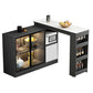 Moderne stijl rechthoekige bartafel woonkamer bistro-bar bureau met opbergruimte