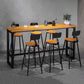 Industrial Style Rectangle Bar Table Solid Wood Bar Dining Table with Footrest Clearhalo 'Bar Furniture' 'Bar Tables' 'bar_tables' 'furn' 'furn_bar_tables' 'Furniture' 'Kitchen & Dining Furniture' 7016939