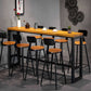 Industrial Style Rectangle Bar Table Solid Wood Bar Dining Table with Footrest Clearhalo 'Bar Furniture' 'Bar Tables' 'bar_tables' 'furn' 'furn_bar_tables' 'Furniture' 'Kitchen & Dining Furniture' 7016940