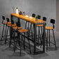 Industrial Style Rectangle Bar Table Solid Wood Bar Dining Table with Footrest Clearhalo 'Bar Furniture' 'Bar Tables' 'bar_tables' 'furn' 'furn_bar_tables' 'Furniture' 'Kitchen & Dining Furniture' 7016942